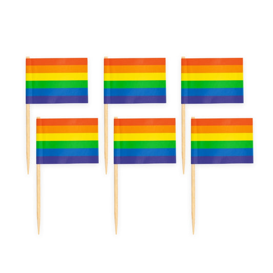 Banderitas Palillo Arcoíris 50 uds