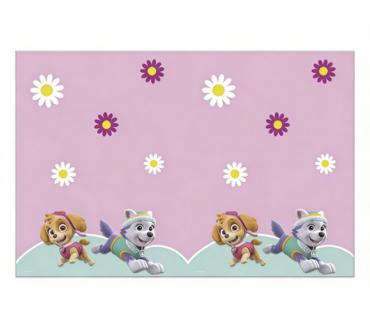 Mantel Plastico Paw Patrol Skye Y Everest  120 x 180cm  1ud