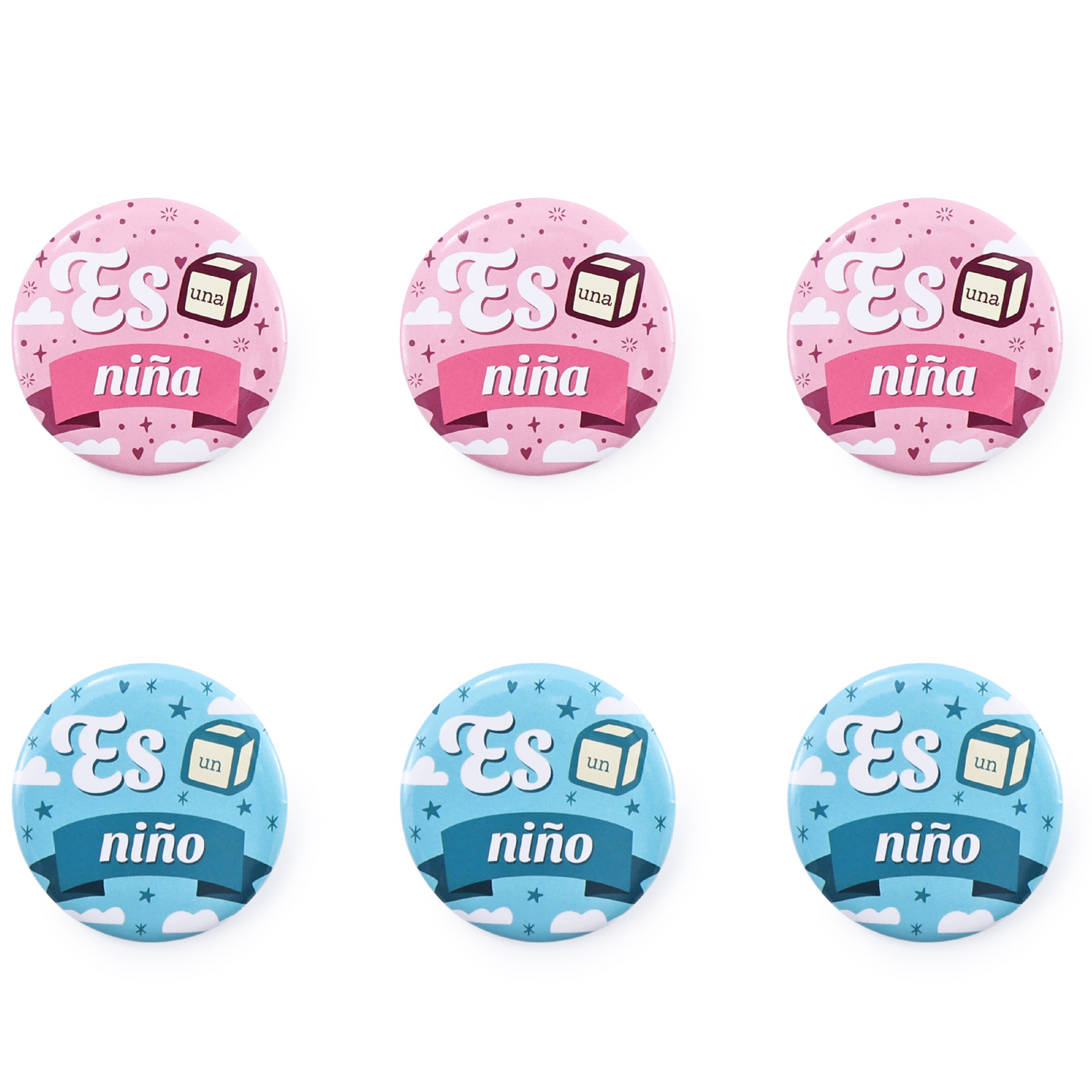 Pines Baby Shower 4.5cm 6 uds