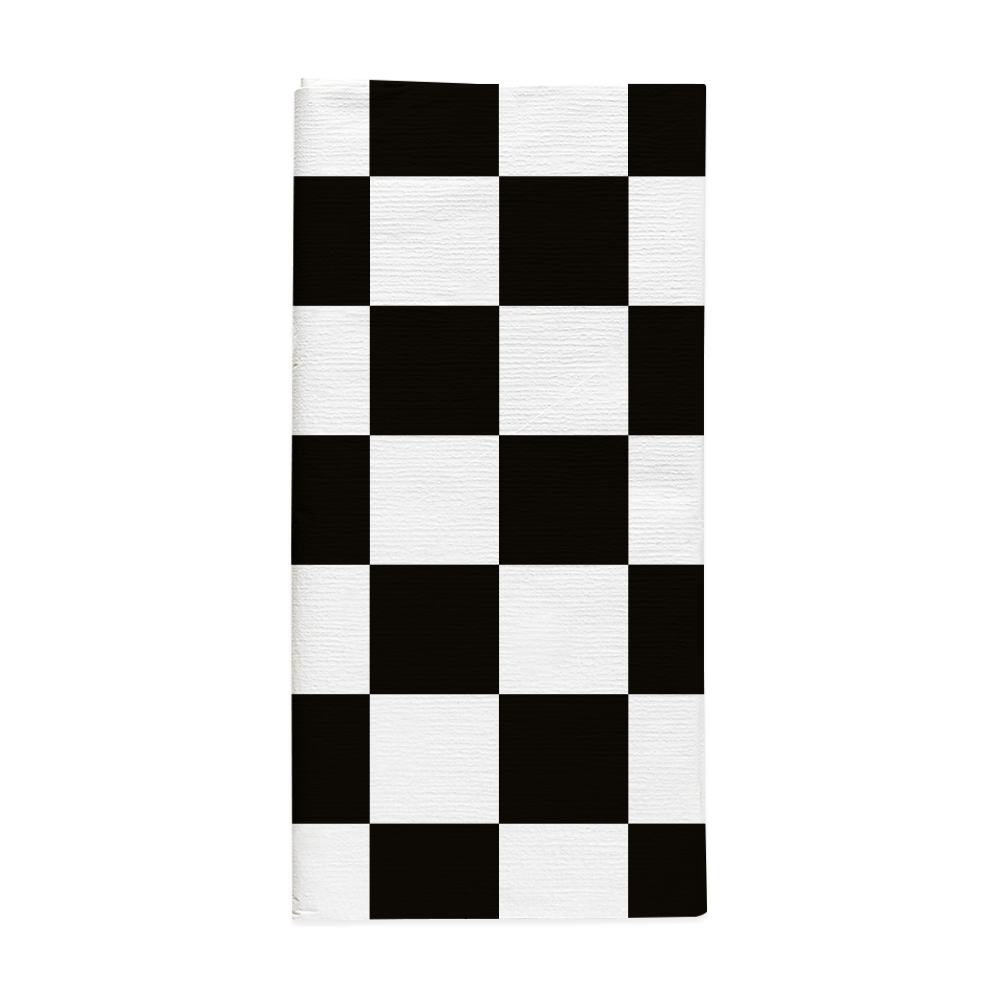 Mantel Papel Racing Cuadros Negro y Blanco 120 x 180 cm