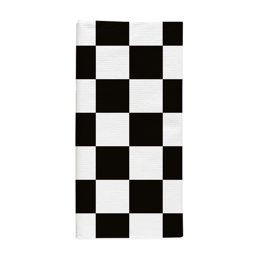 Mantel Papel Racing Cuadros Negro y Blanco 120 x 180 cm