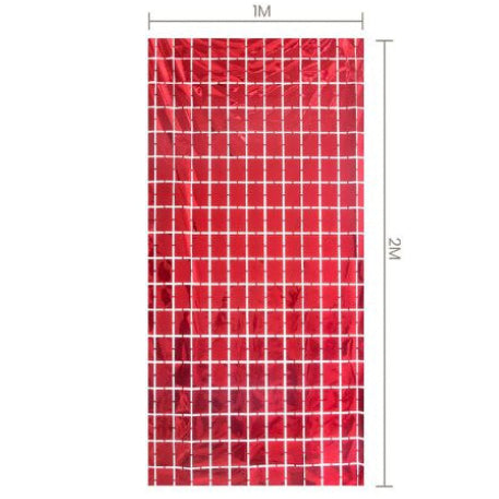 Cortina de Lentejuelas Cuadradas 1×2 m