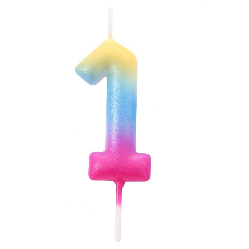 Vela Número Fosforescente 6 cm (0-9)