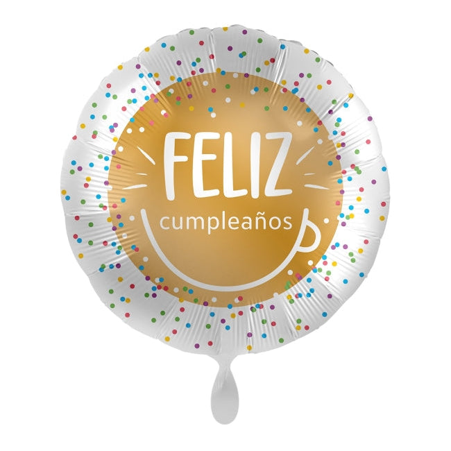 Globo Foil Feliz Cumpleaños Sonrisa 43 cm