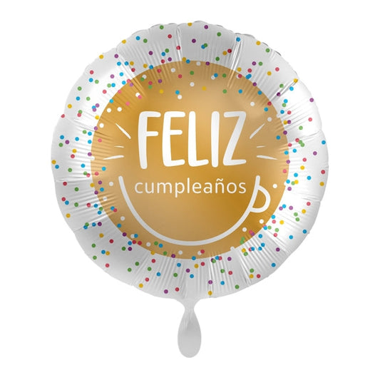 Globo Foil Feliz Cumpleaños Sonrisa 43 cm