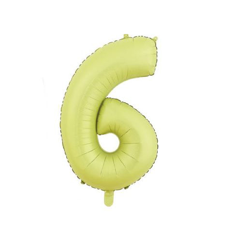 Globo Foil Número 80 cm (32") Amarillo Verde