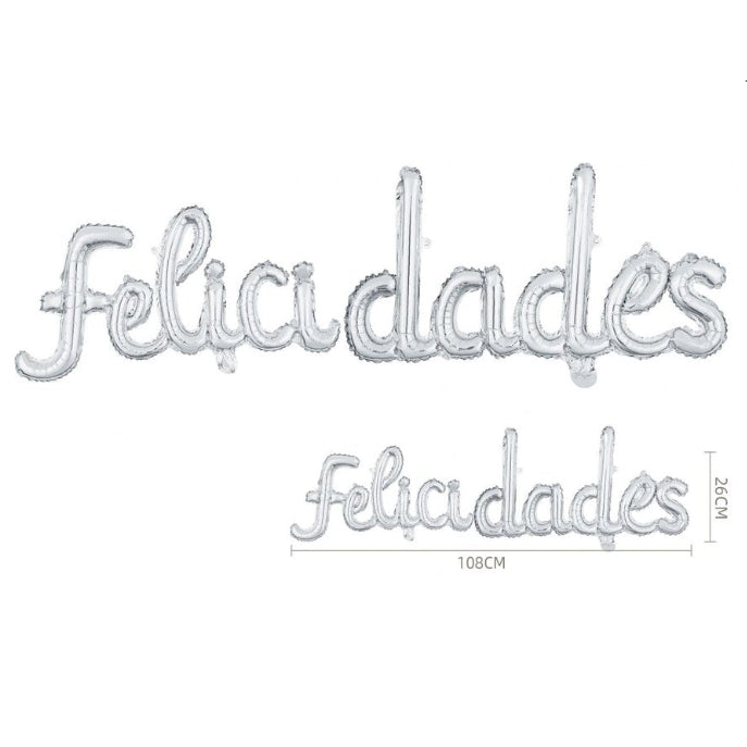 Globos Foil Letras 'Felicidades'