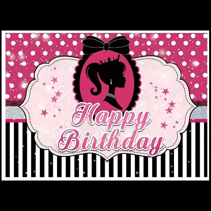 PANCARTA HAPPY BIRTHDAY PRINCESA TELA 100*150CM