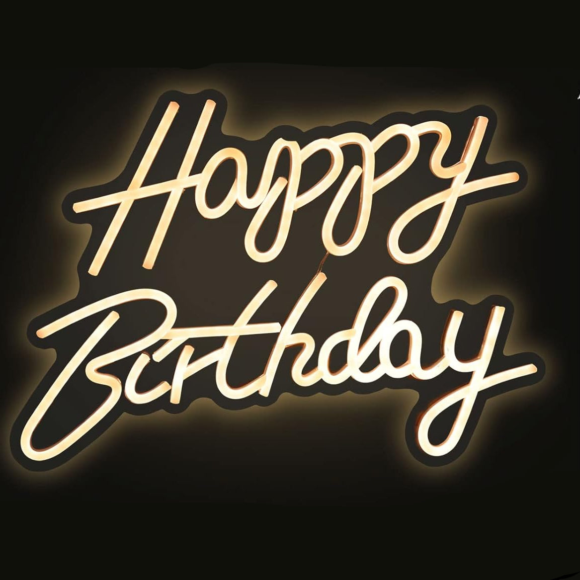 Letrero Neón LED Happy Birthday 500x350mm
