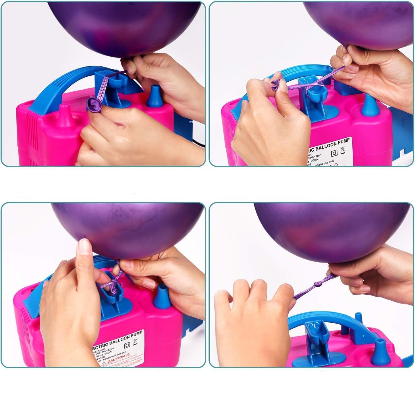 Inflador Eléctrico de Globos Fucsia