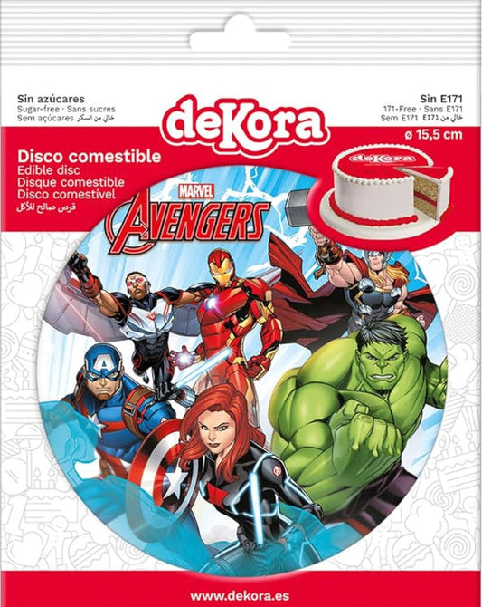 Oblea Comestible Vengadores para Tarta | deKora 15,5cm