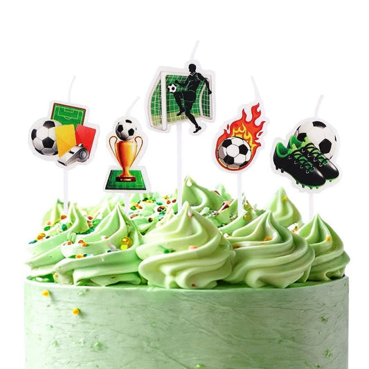 Velas de Fútbol para Tarta – Pack 5 uds
