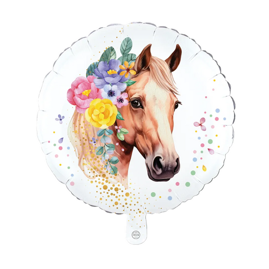 Globo Foil Redondo Caballos 45cm