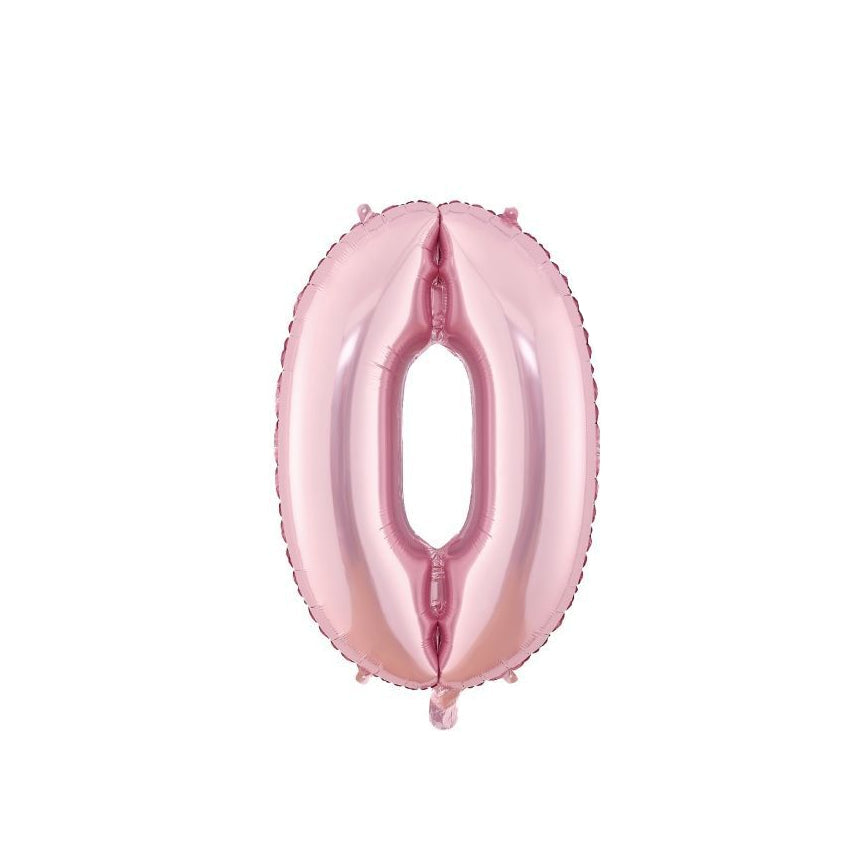 Globo Foil Número Aluminio 80cm (32") Rosa Perlado