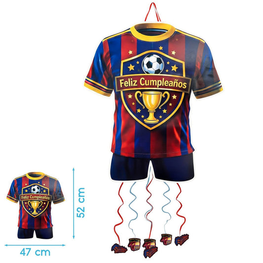 Piñata Camiseta Fútbol Azulgrana Feliz Cumpleaños 47 x 52 cm
