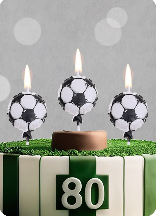 Vela Balón de Fútbol 3,5 cm Pack 5 uds