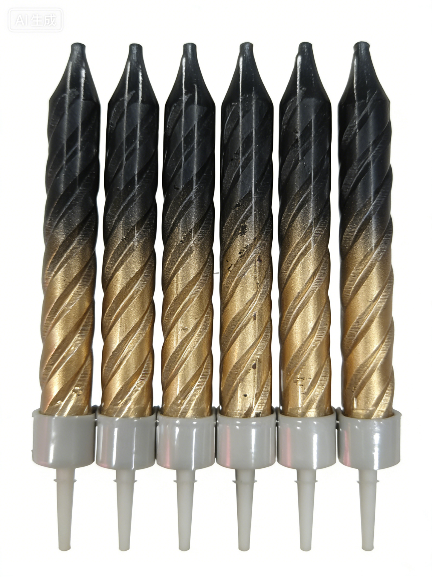 Vela Espirales de Colores 6cm 6uds