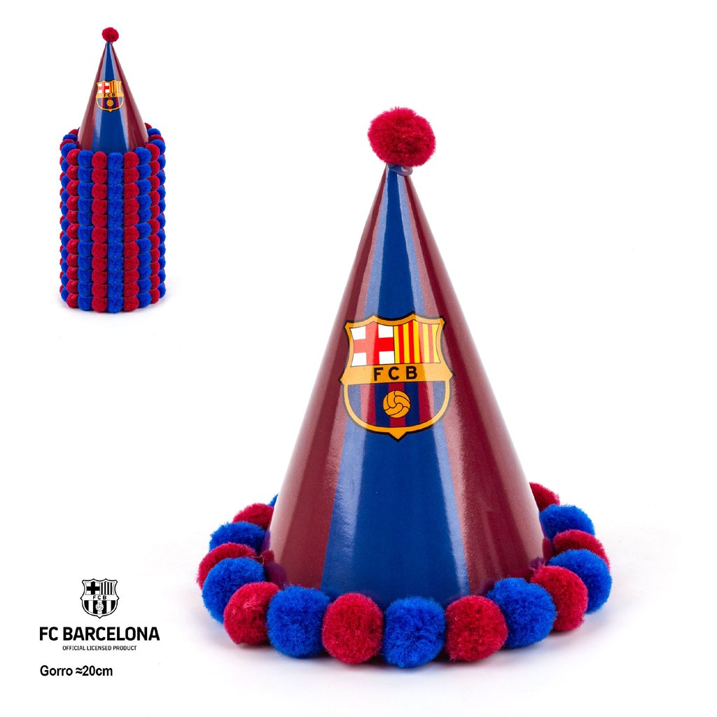 Gorro Fiesta Blaugrana con Escudo FC Barcelona 20cm