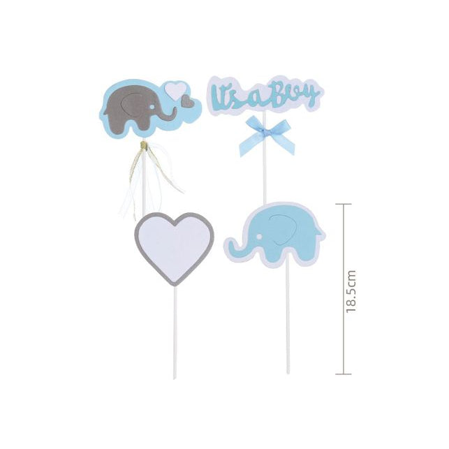 Topper Tarta «It's a Boy / It's a Girl» 4 uds