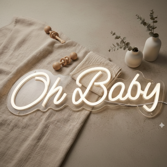 Letrero Neón LED Oh Baby USB 40x13cm