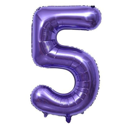 Globo Foil Número Gigante 100 cm (40") Morado Oscuro