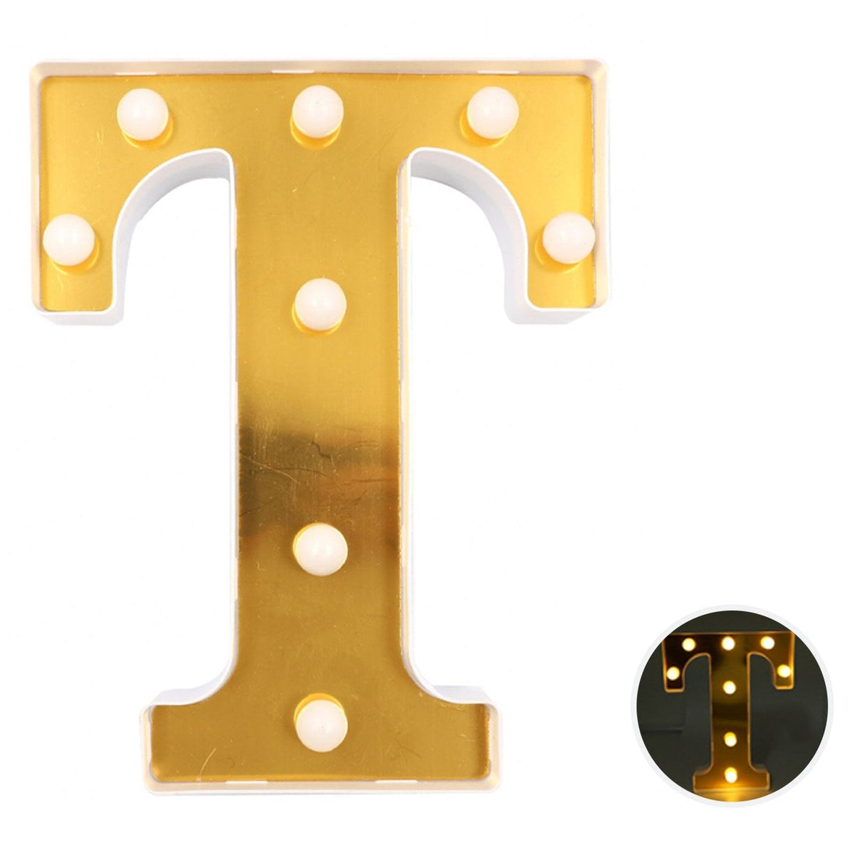 Letras Luminosas LED Doradas