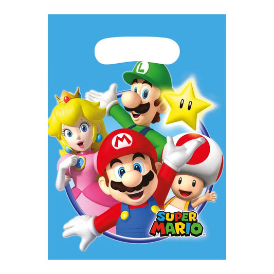 Bolsas SUPER MARIO 8uds 23X16.5CM
