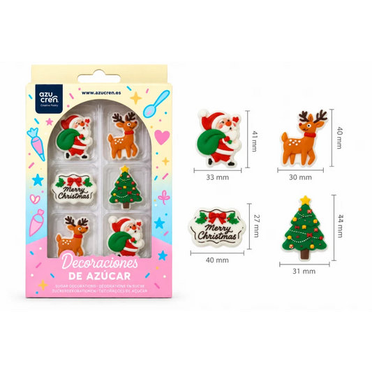 Decoraciones de Azúcar Christmas Magic 8 uds