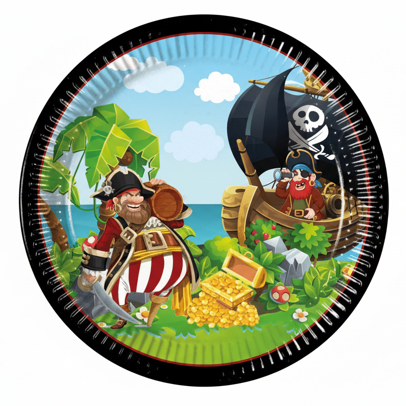 Platos Island Pirates 23cm 8uds