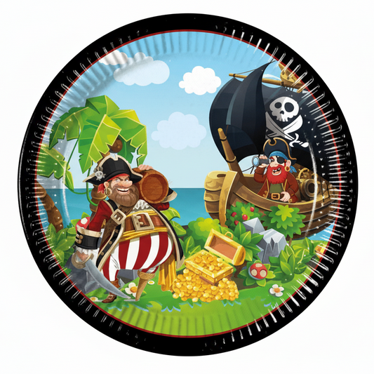 Platos Island Pirates 23cm 8uds