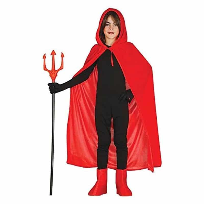 Capa Roja de Terciopelo con Capucha Infantil 100 cm