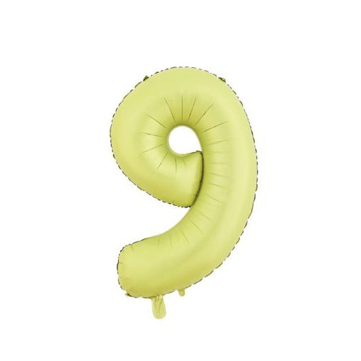 Globo Foil Número 80 cm (32") Amarillo Verde