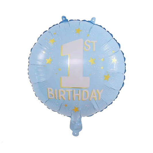 Globo Foil Redondo 1st Birthday 45 cm (18")