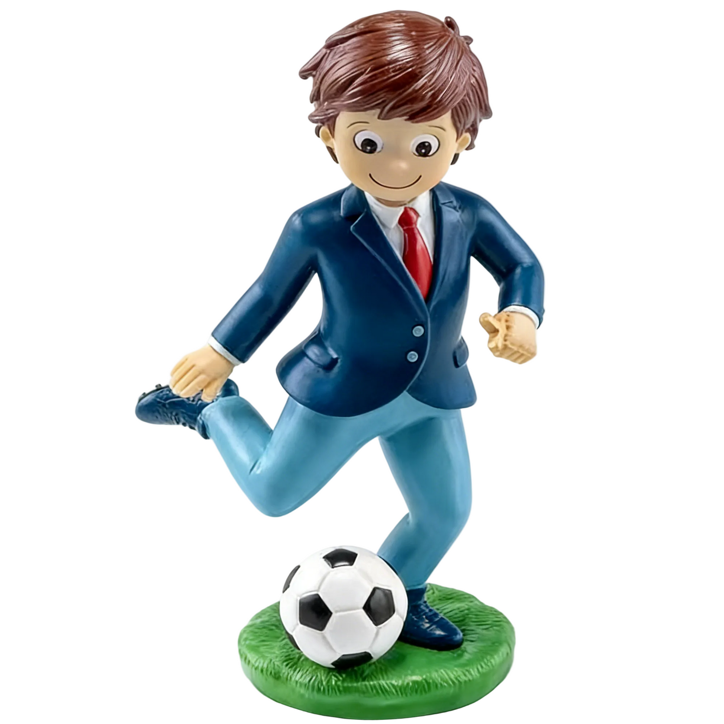 Figura Tarta Niño Comunión Fútbol 17 cm