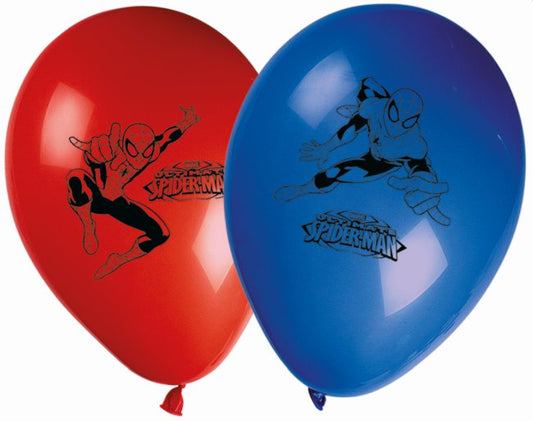 Globos Látex Impresos Ultimate Spiderman Web Warriors 8uds