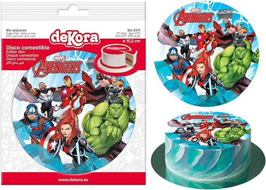 Oblea Comestible Vengadores para Tarta | deKora 15,5cm