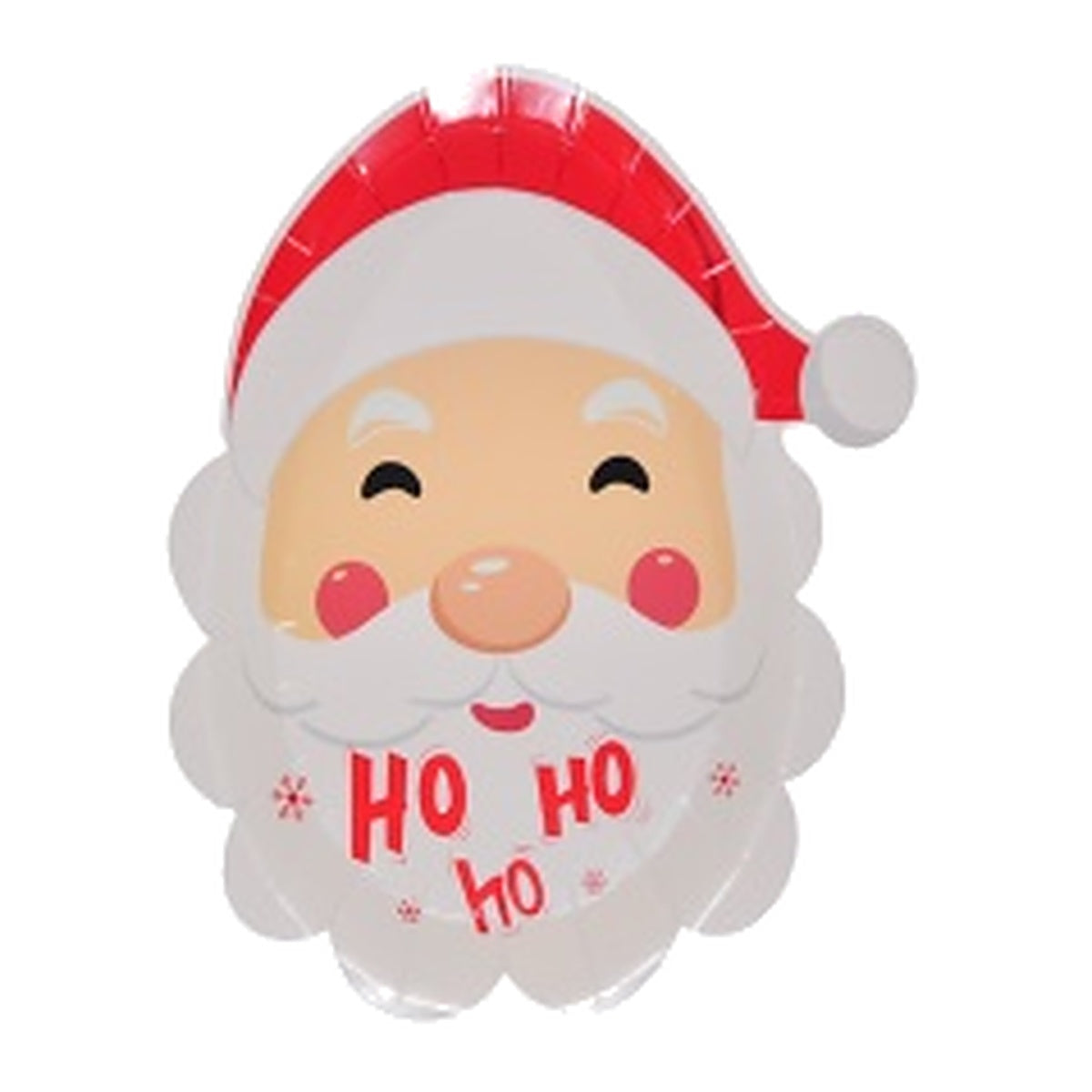 Platos de Cartón Papá Noel Ho Ho Ho 18 cm 6 uds