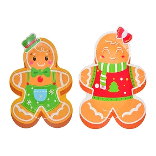 Platos de Cartón Galleta de Jengibre 23 cm 6 uds