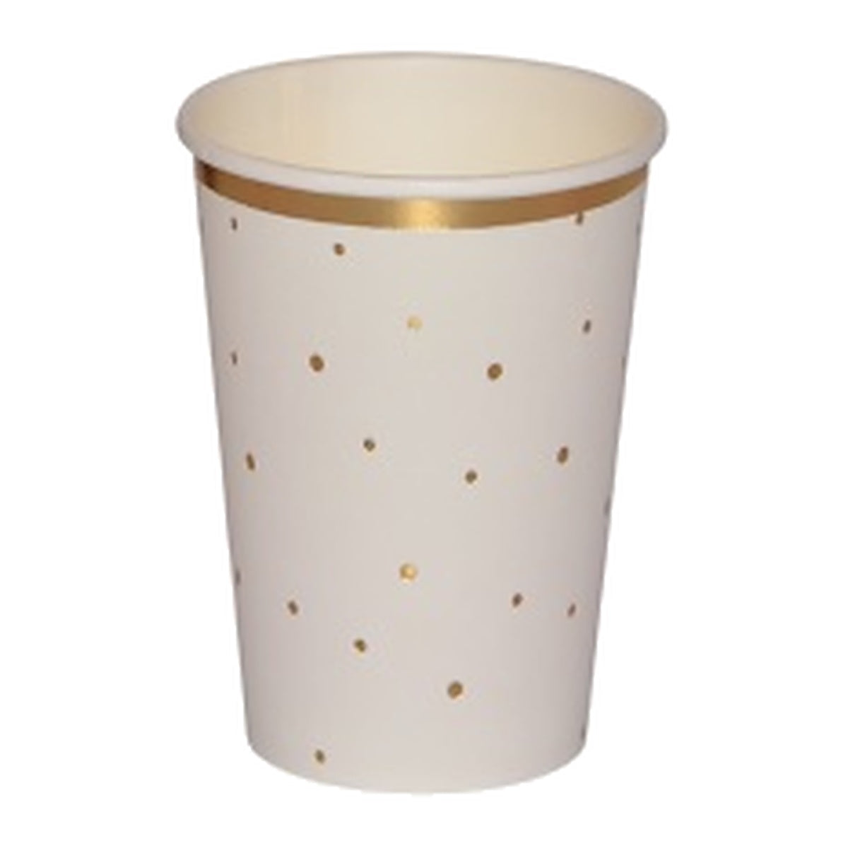 Vasos de Cartón Lunares Dorados 6 uds
