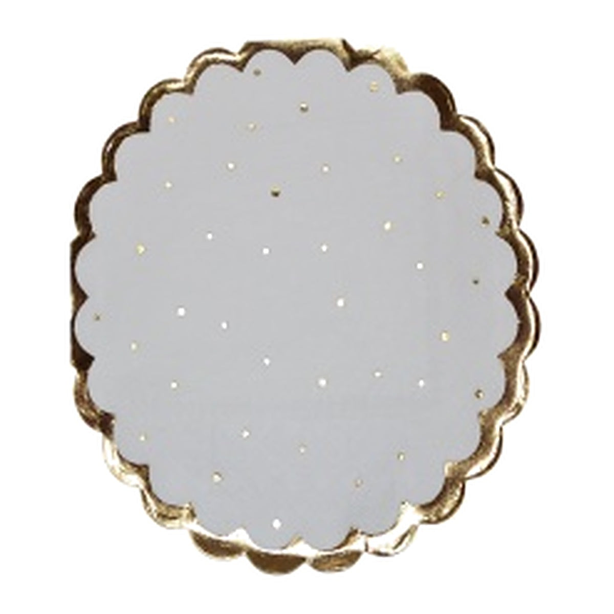 Servilletas de Papel Lunares Dorados Borde Dorado 33 x 33 cm 10 uds