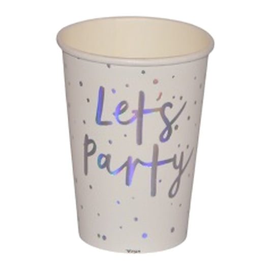 Vasos de Cartón Let's Party Plateado 6 uds