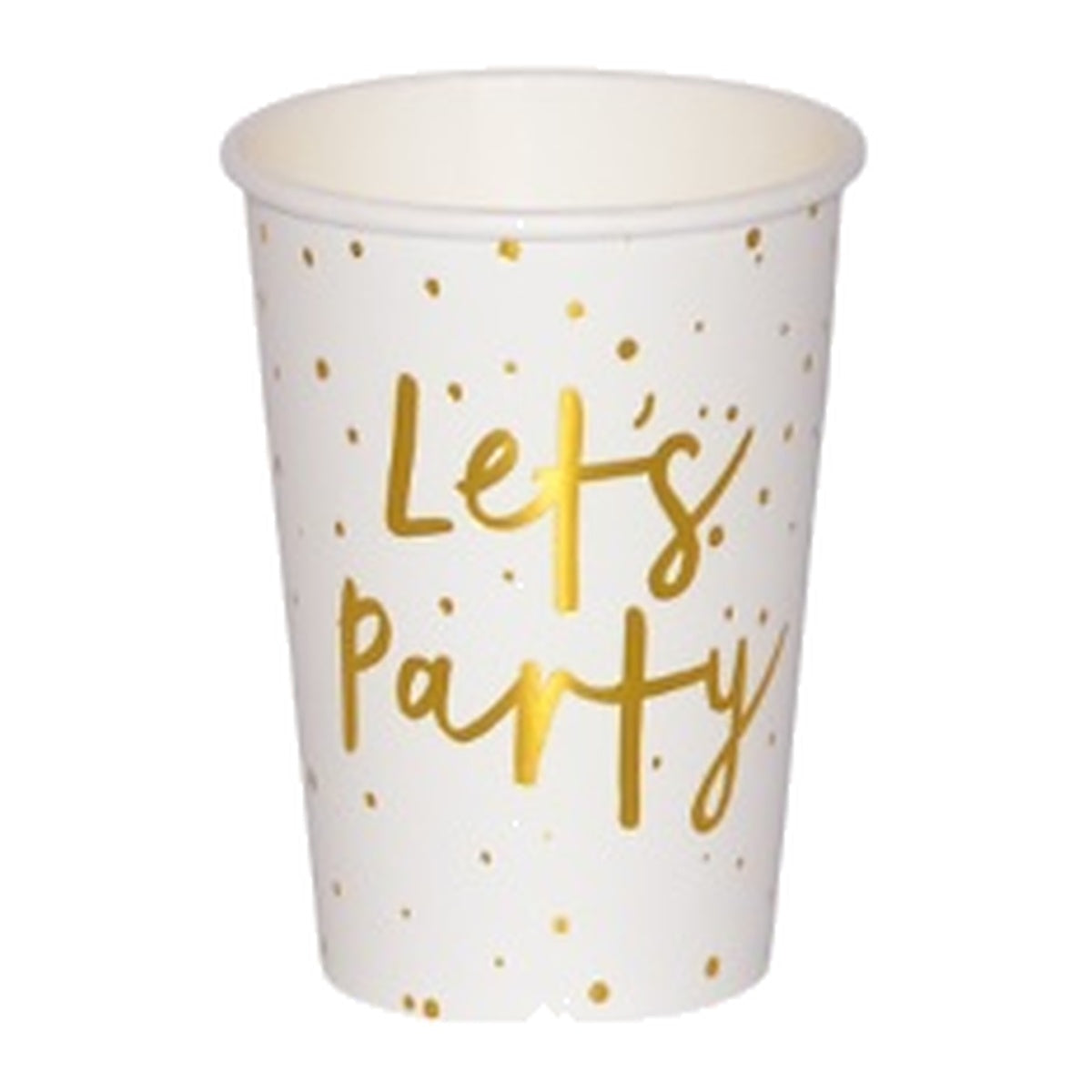 Vasos de Cartón Let's Party Dorado 6 uds