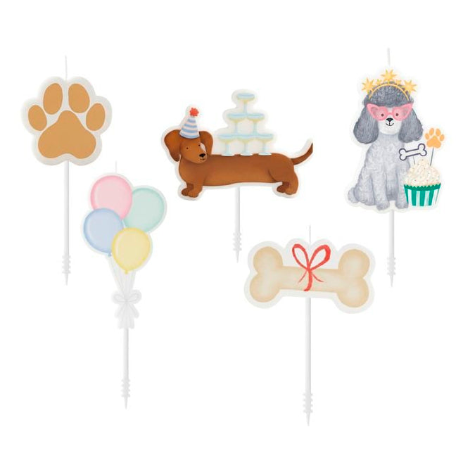 Velas Forma Puppies Surtidos 5 uds