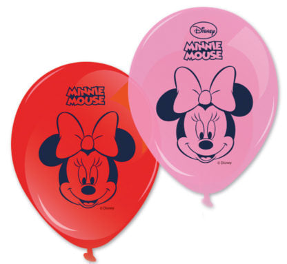 8 Globos Látex Minnie Mouse Dots 25cm