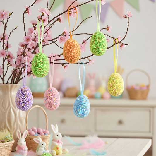 Colgante Huevo de Pascua 3x4 cm Pack 12 uds