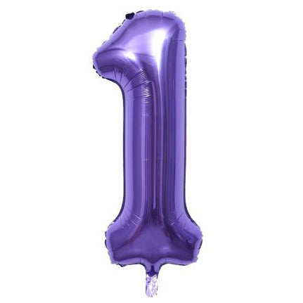 Globo Foil Número Gigante 100 cm (40") Morado Oscuro