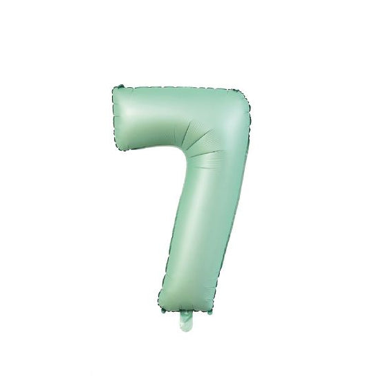 Globo Foil Número Aluminio 80cm (32") Verde Menta Mate