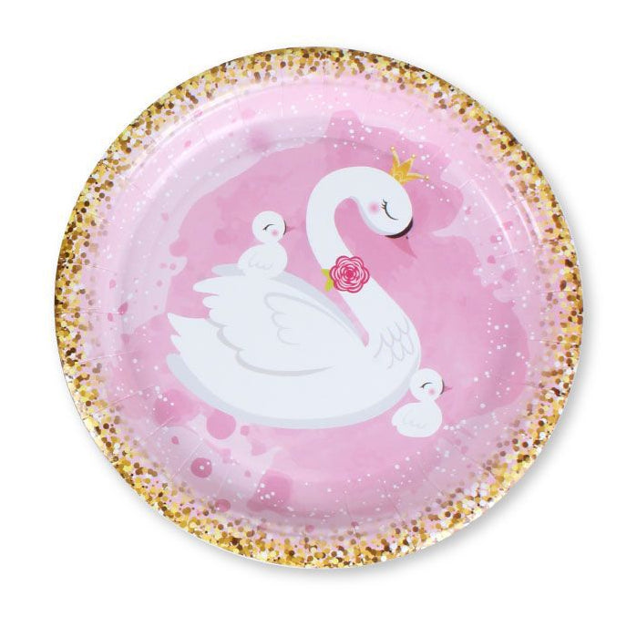 Platos Cartón Cisne 6 uds - 18cm y 23cm