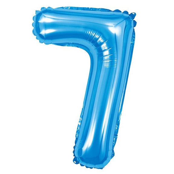 Globo Foil Número Gigante Aluminio 100cm (40") Azul