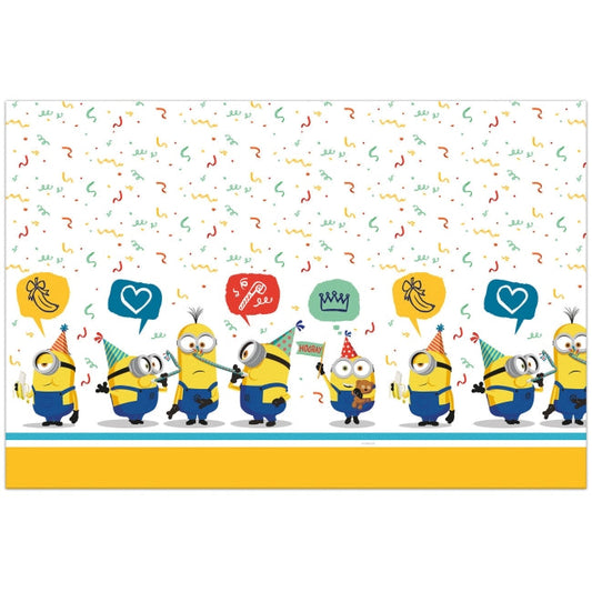 Mantel Plastico Minions 120 x 180cm 1ud